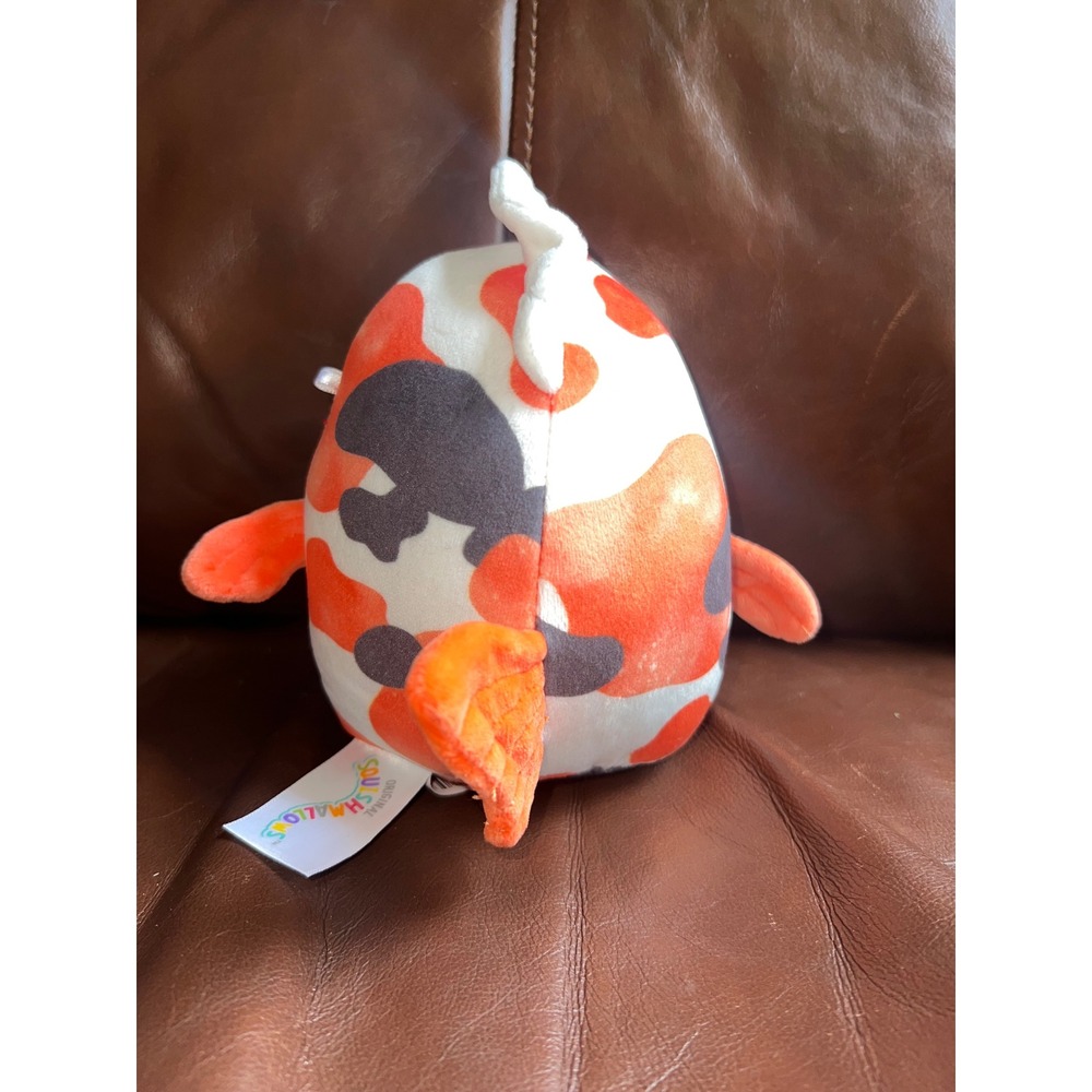 Squishmallow Dandeline the Koi Fish 5 Inch Orange White Black Calico Plush S5 - Picture 4 of 5